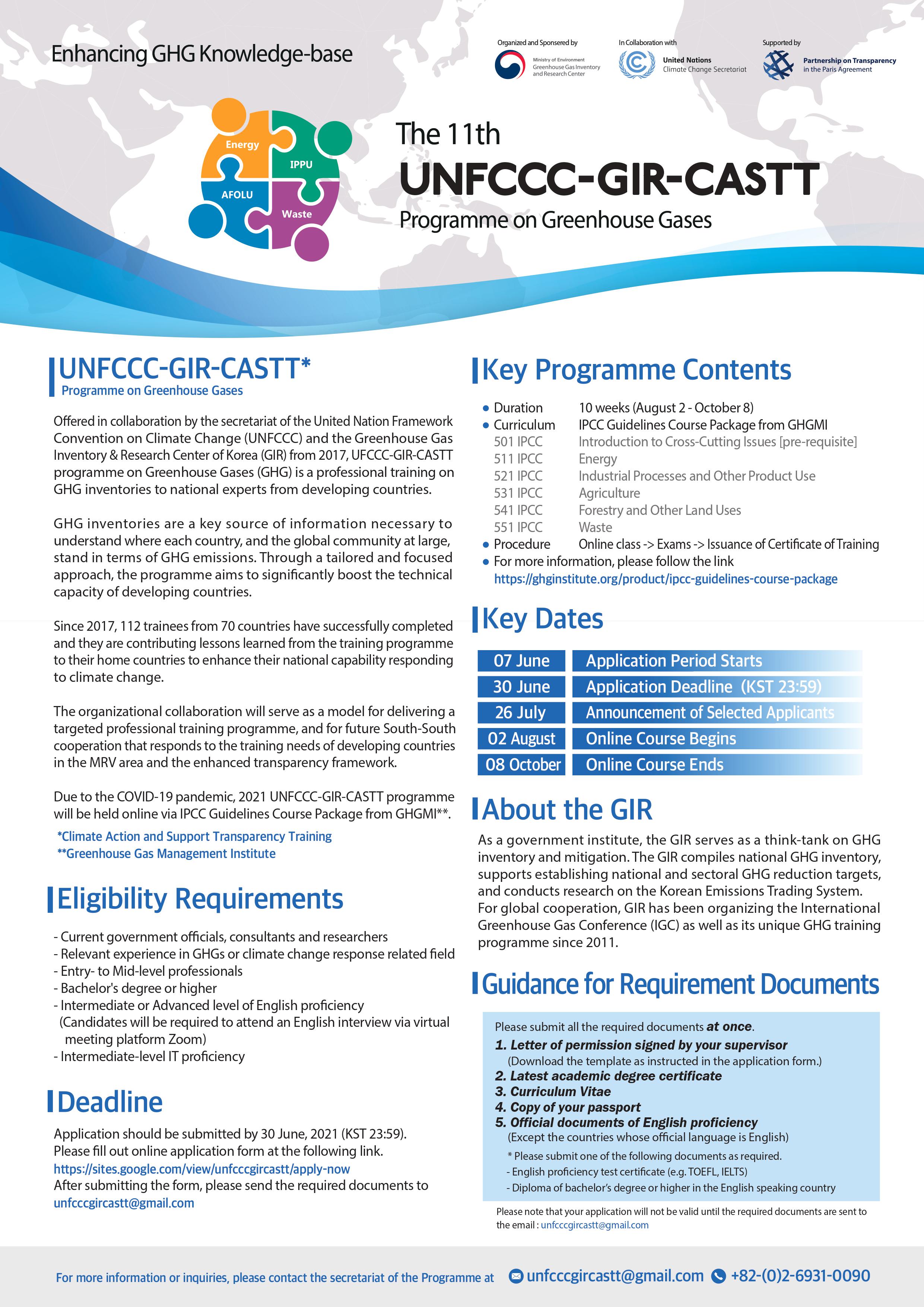 UNFCCC-GIR-CASTT PROGRAMME